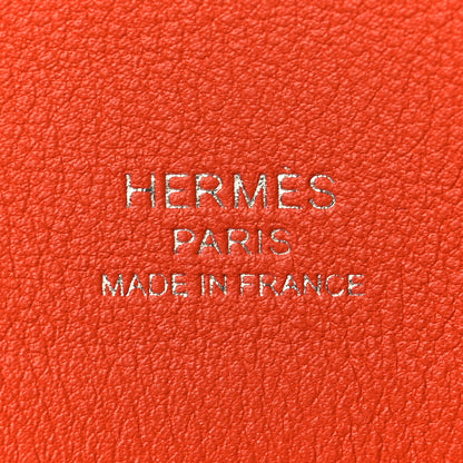 Hermes Milo Lambskin Swift Bi-Color Mini Aline Orange Poppy Terre Battue 6 of 10