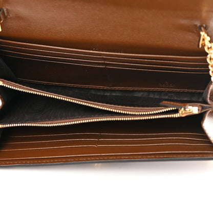 Gucci GG Supreme Monogram Geometric Web Jackie 1961 Chain Wallet Beige Multicolor Brown Sugar 5 of 11