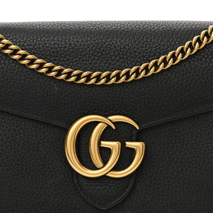 Gucci Calfskin GG Marmont Chain Wallet Black 8 of 12