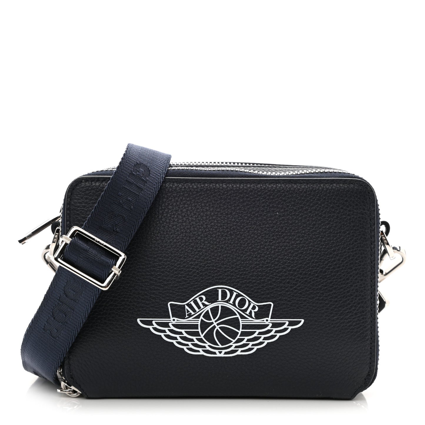 X AIR JORDAN Grained Calfskin Crossbody Blue