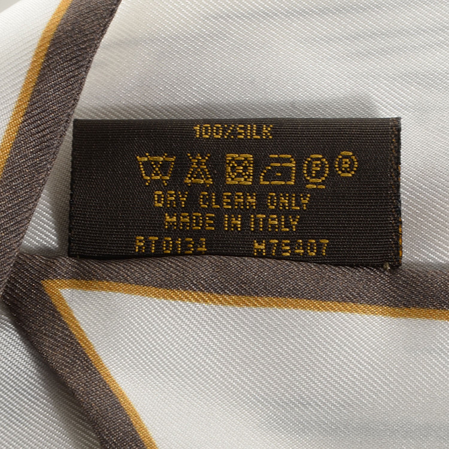 Louis Vuitton Silk LV Comics Bandeau Taupe 6 of 6