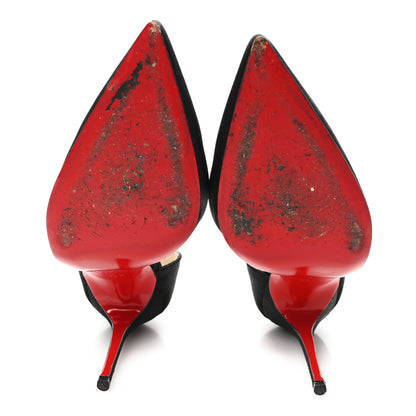 Christian Louboutin Satin Iriza 100 Pumps 36.5 Black 6 of 10