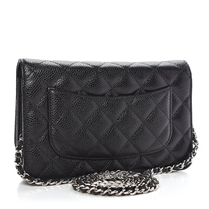 Chanel Caviar Quilted Wallet On Chain WOC Black 3 of 10