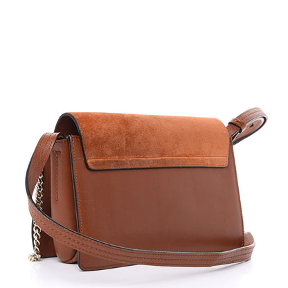 Chloe Suede Calfskin Small Faye Shoulder Bag Tobacco 3 of 17