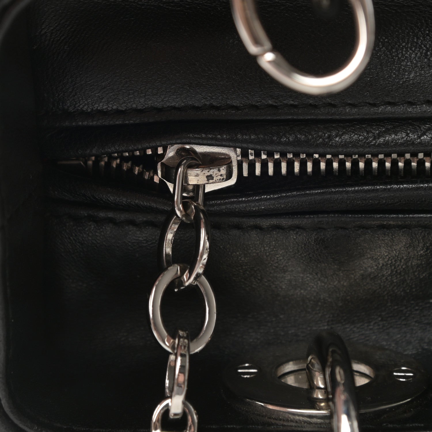 Christian Dior Lambskin Cannage Medium Lady Dior Black 14 of 14