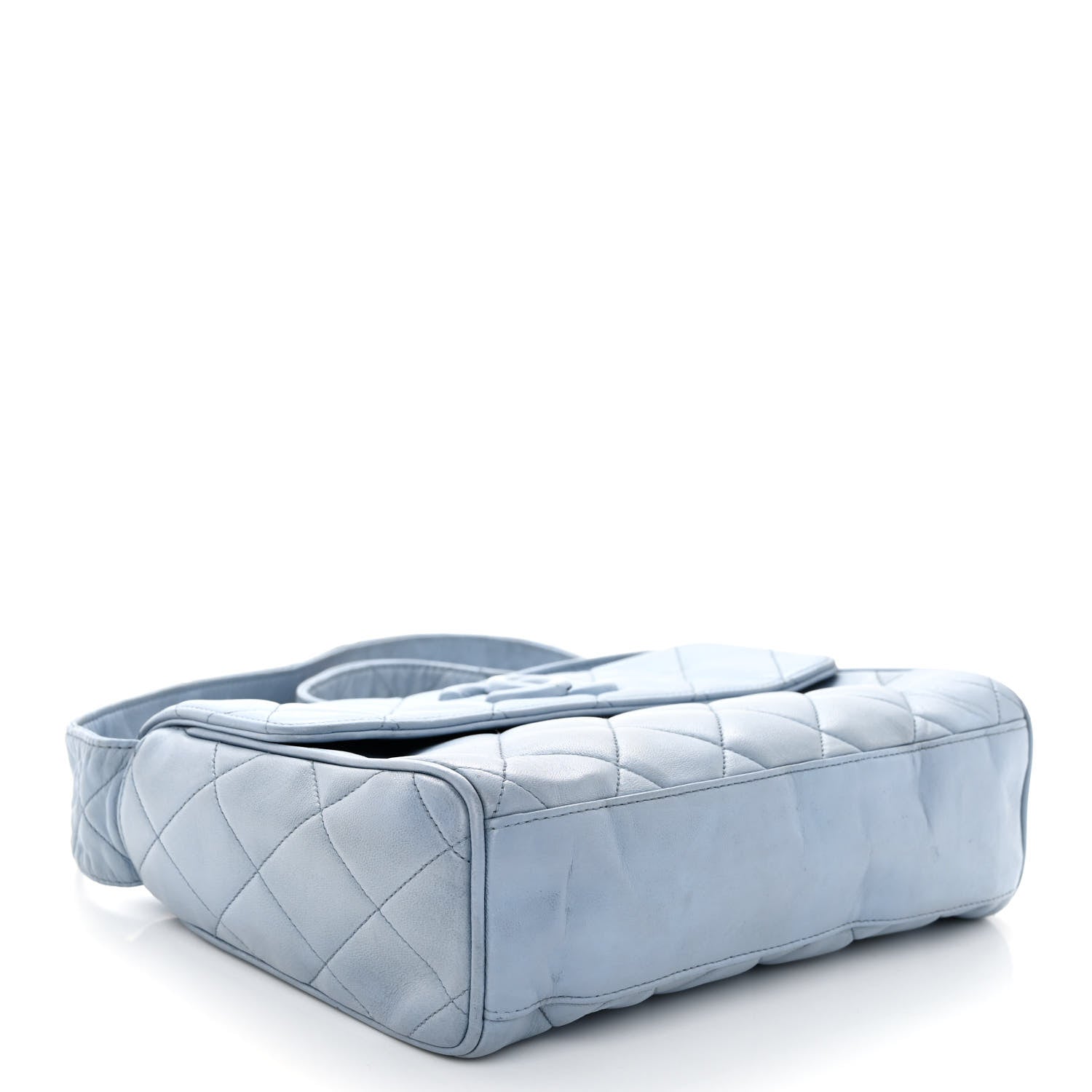 Chanel Lambskin Quilted CC Messenger Light Blue 4 of 11