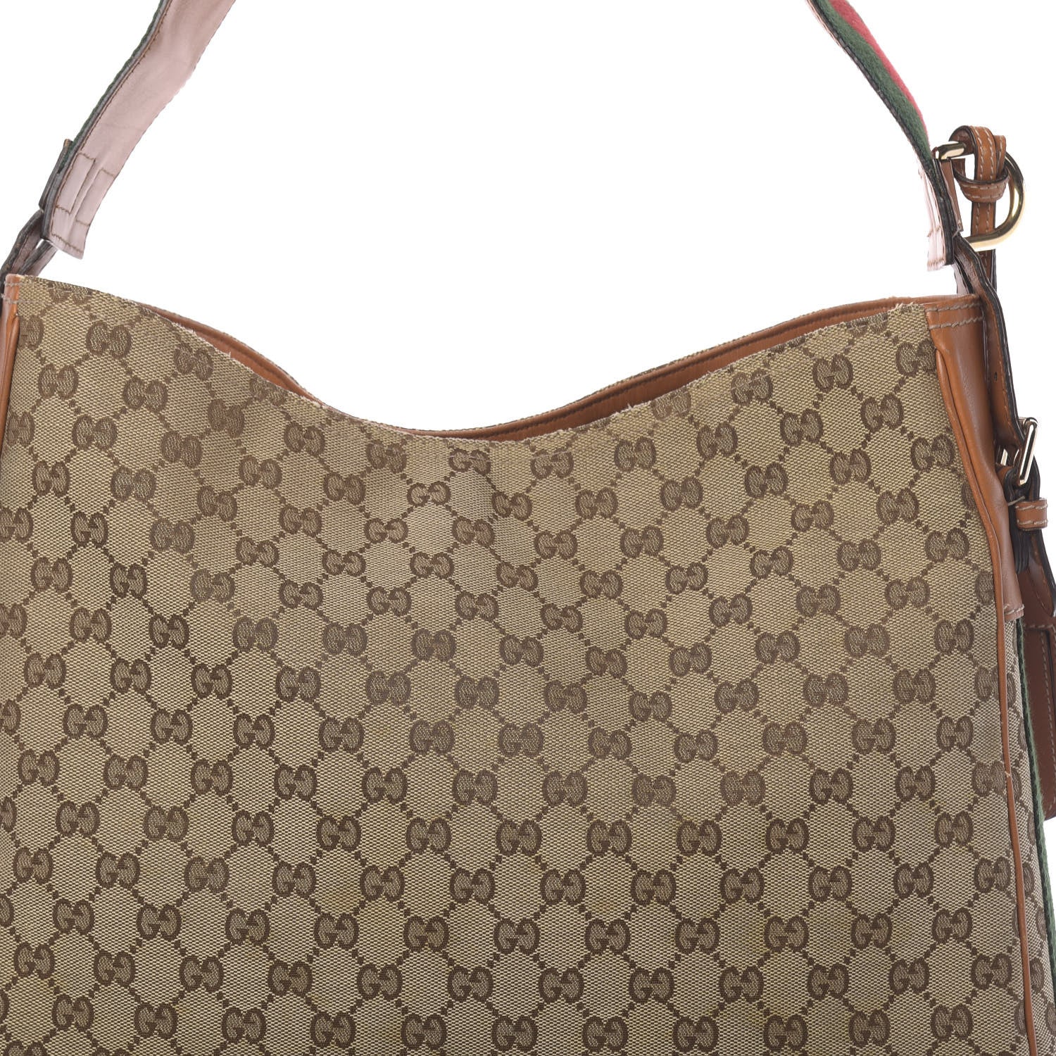 Gucci Monogram Medium Heritage Shoulder Bag Light Tobacco 10 of 13