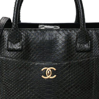 Chanel Snakeskin  Medium Executive Cerf Shopper Tote Black 8 of 11