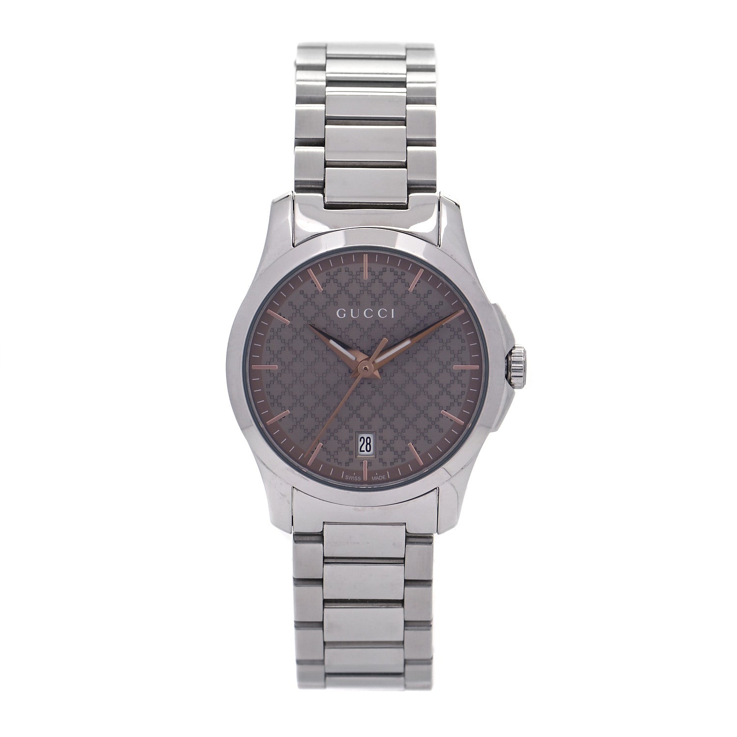 Gucci Stainless Steel 27mm G-Timeless Quartz Watch Brown 1 of 6