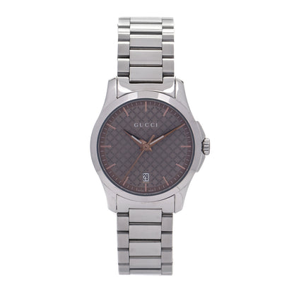 Gucci Stainless Steel 27mm G-Timeless Quartz Watch Brown 1 of 6