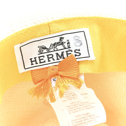 Hermes Straw Arizona Panama Brisa Hat 57 Naturel Orange 9 of 12