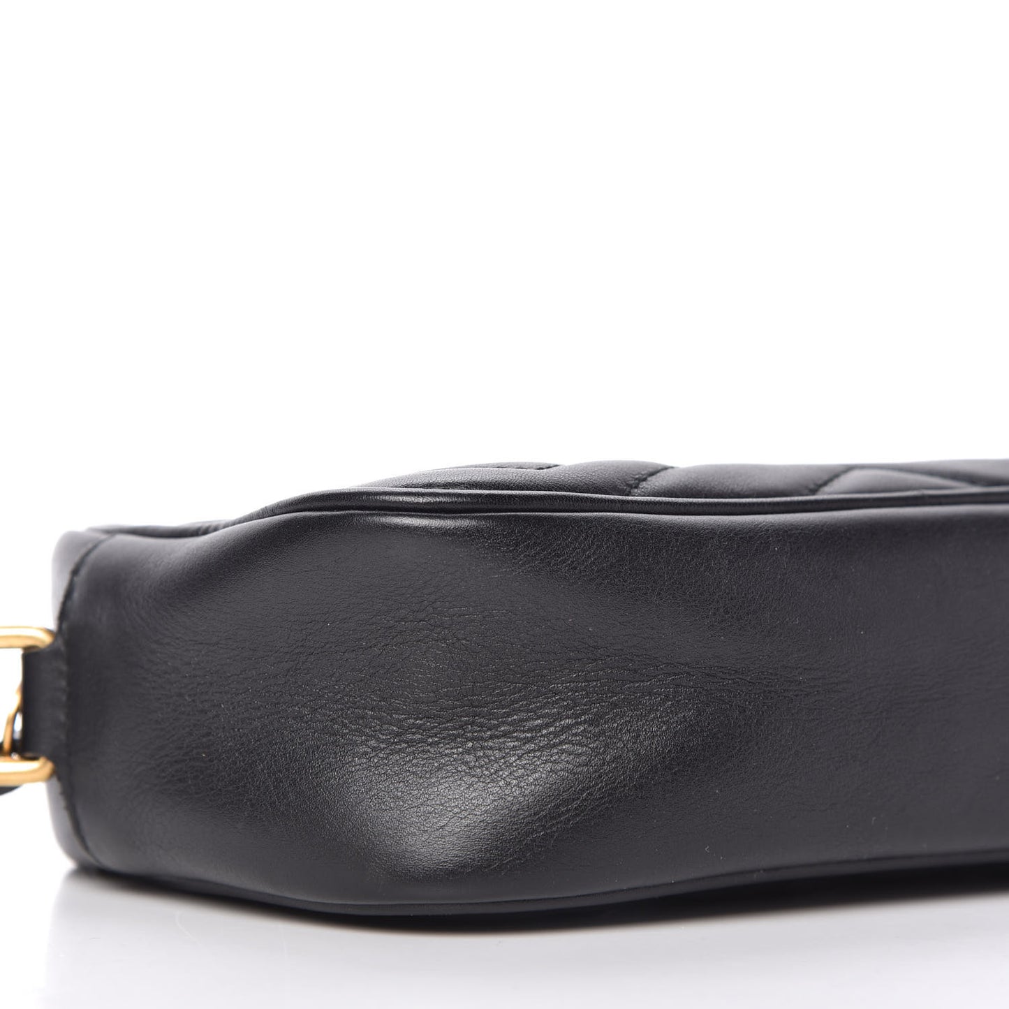 Calfskin Matelasse Mini GG Marmont Wrist Wallet Black