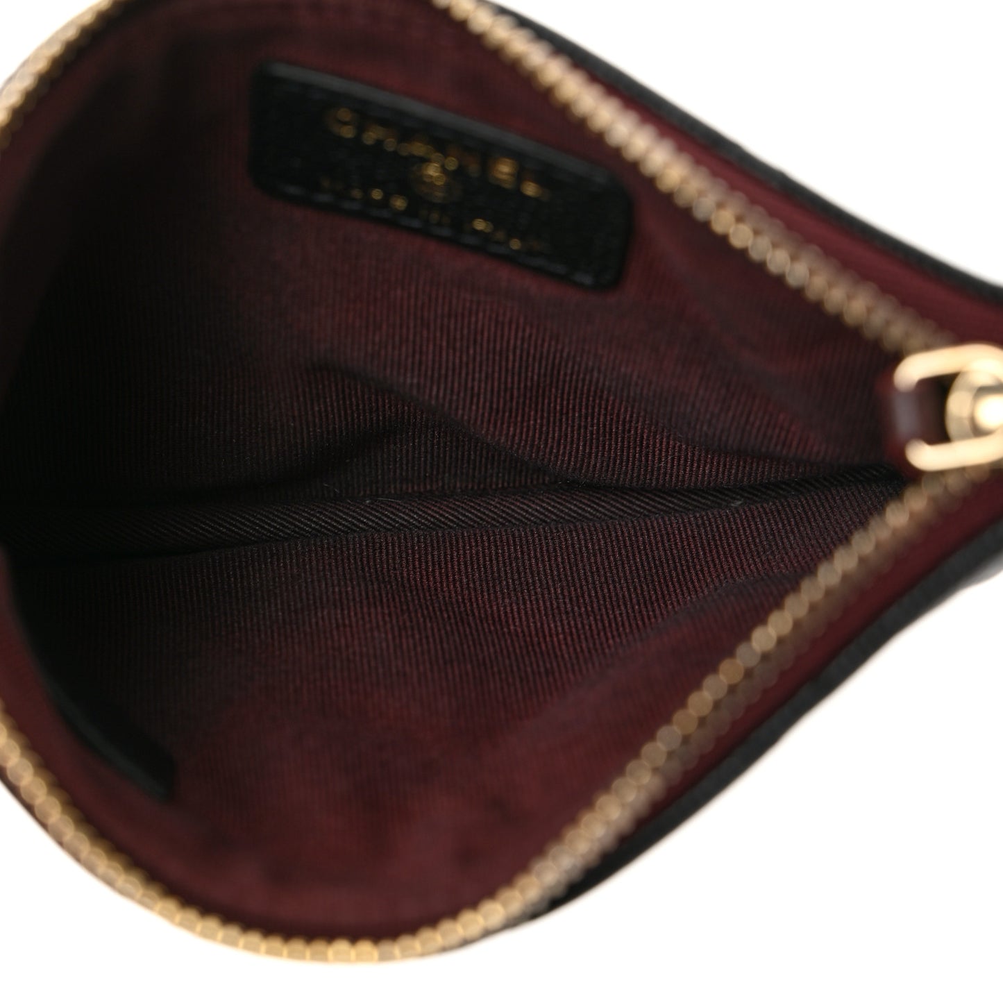 Caviar Quilted Small Cosmetic Case Black