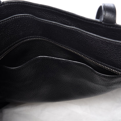 Prada Vitello Daino Zip Shopping Tote Black 11 of 11