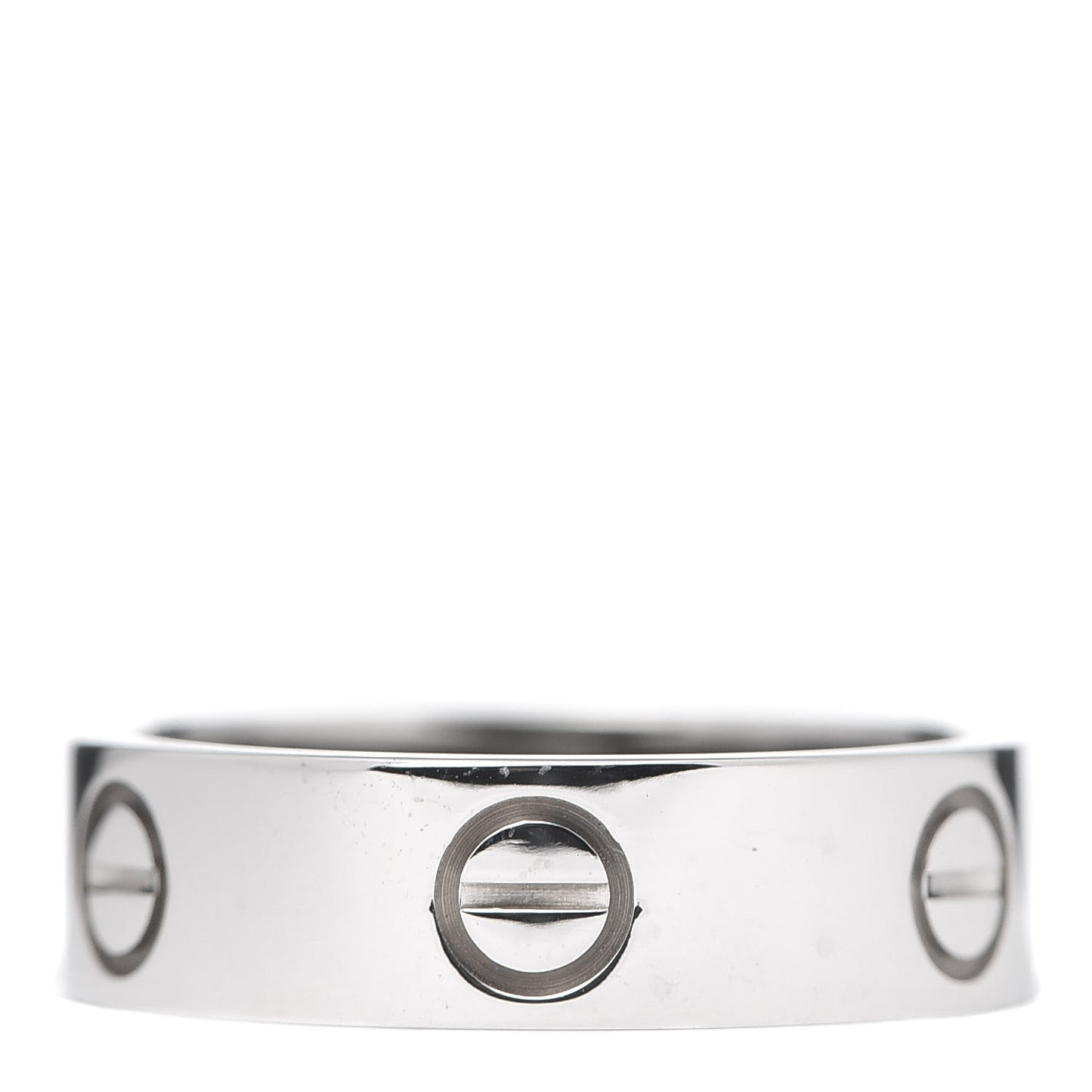 18K White Gold 5.5mm LOVE Ring 53 6.5