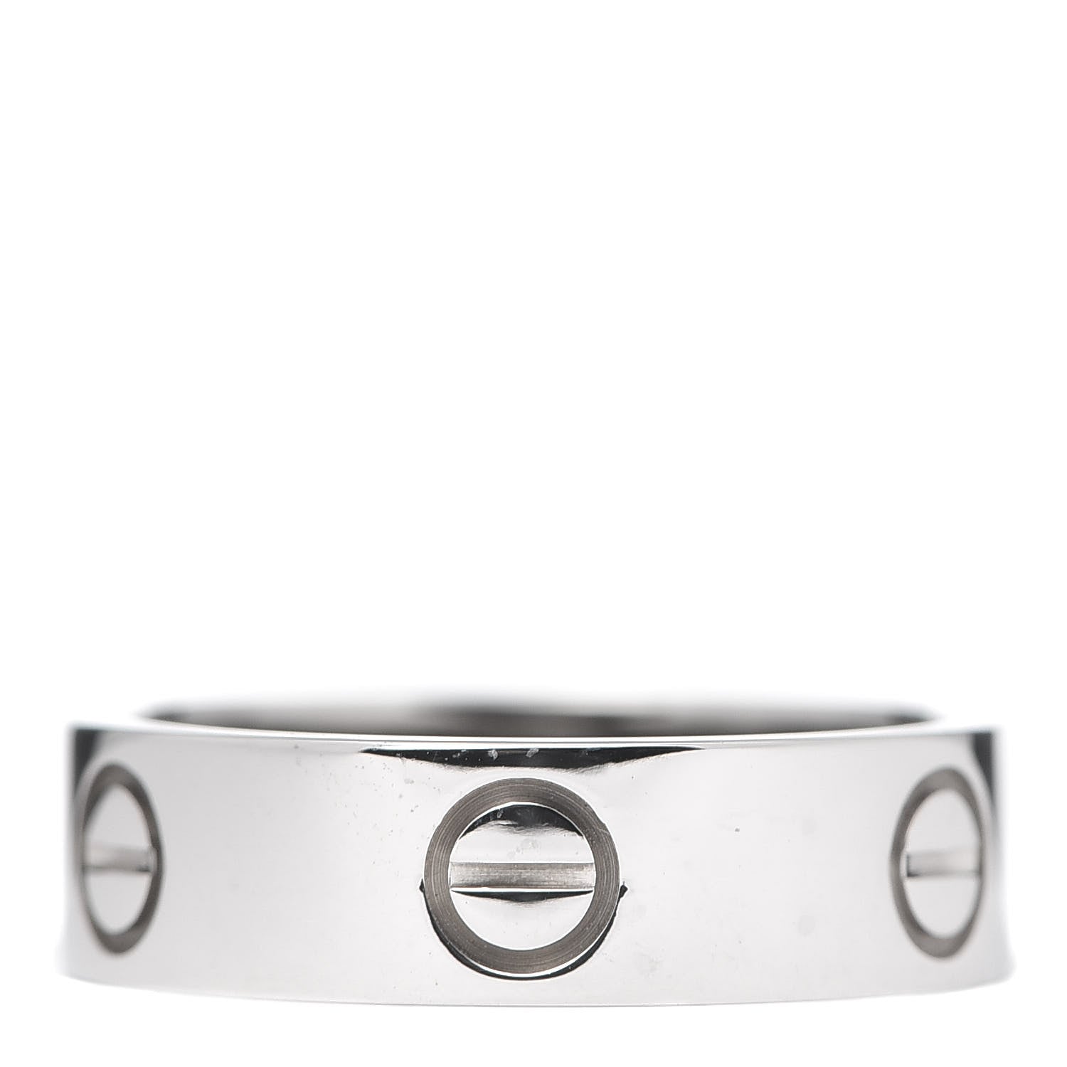 Cartier 18K White Gold 5.5mm LOVE Ring 53 6.5 1 of 4