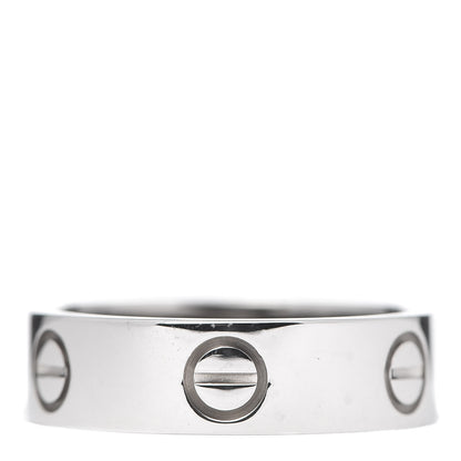 Cartier 18K White Gold 5.5mm LOVE Ring 53 6.5 1 of 4
