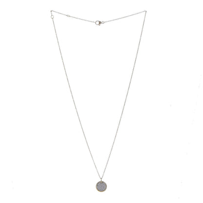 David Yurman 18K Yellow Gold Diamond Cable Collectibles Pave Charm Pendant Necklace 3 of 7