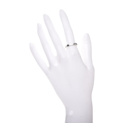 Tiffany Platinum Diamond Logo Band Ring 54 7 2 of 4