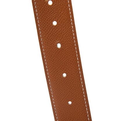 Hermes Box Courchevel 32mm H Belt 65 Black Gold 5 of 5