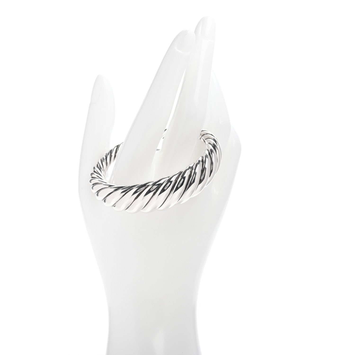 David Yurman Sterling Silver 17mm Pure Form Cable Bracelet 2 of 4