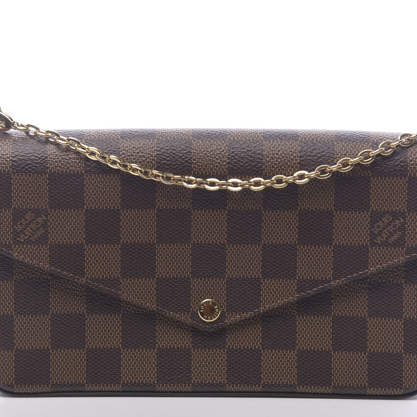 Damier Ebene Pochette Felicie Chain Wallet