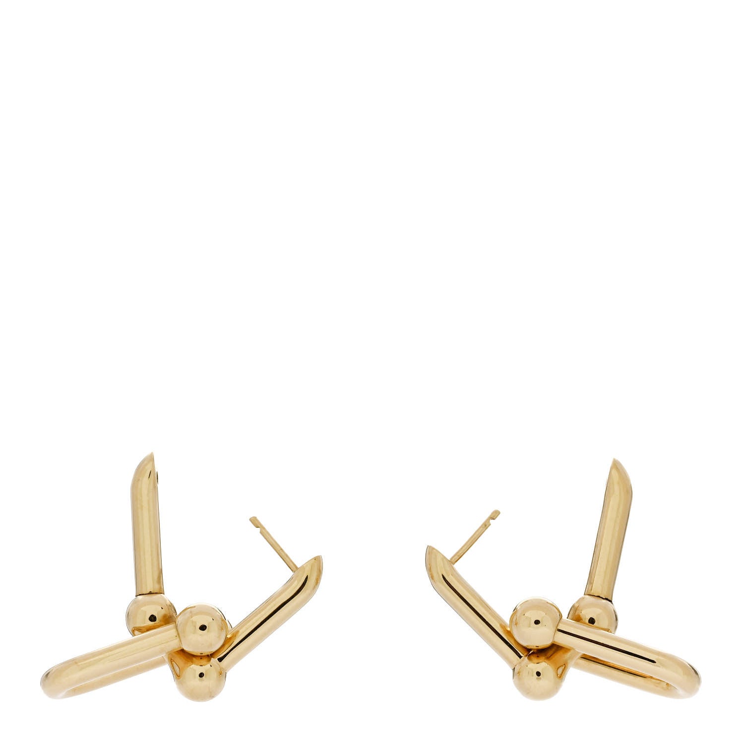 Tiffany 18K Yellow Gold Large HardWear Link Earrings 3 of 5