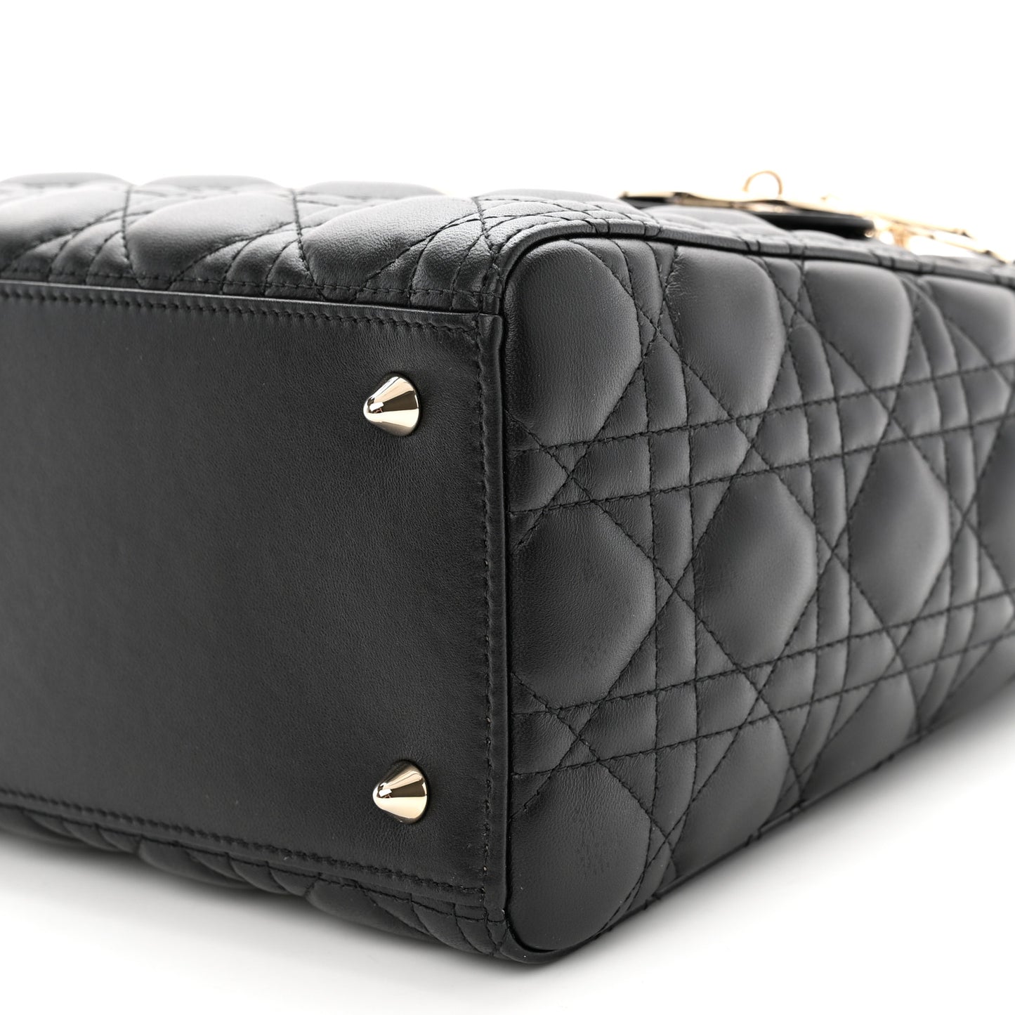 Lambskin Cannage Medium Lady Dior Black