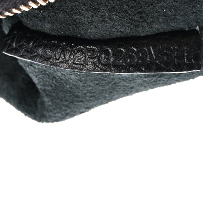 Valentino Garavani Pebbled Calfskin Large Rockstud Zip Pouch Black 7 of 10