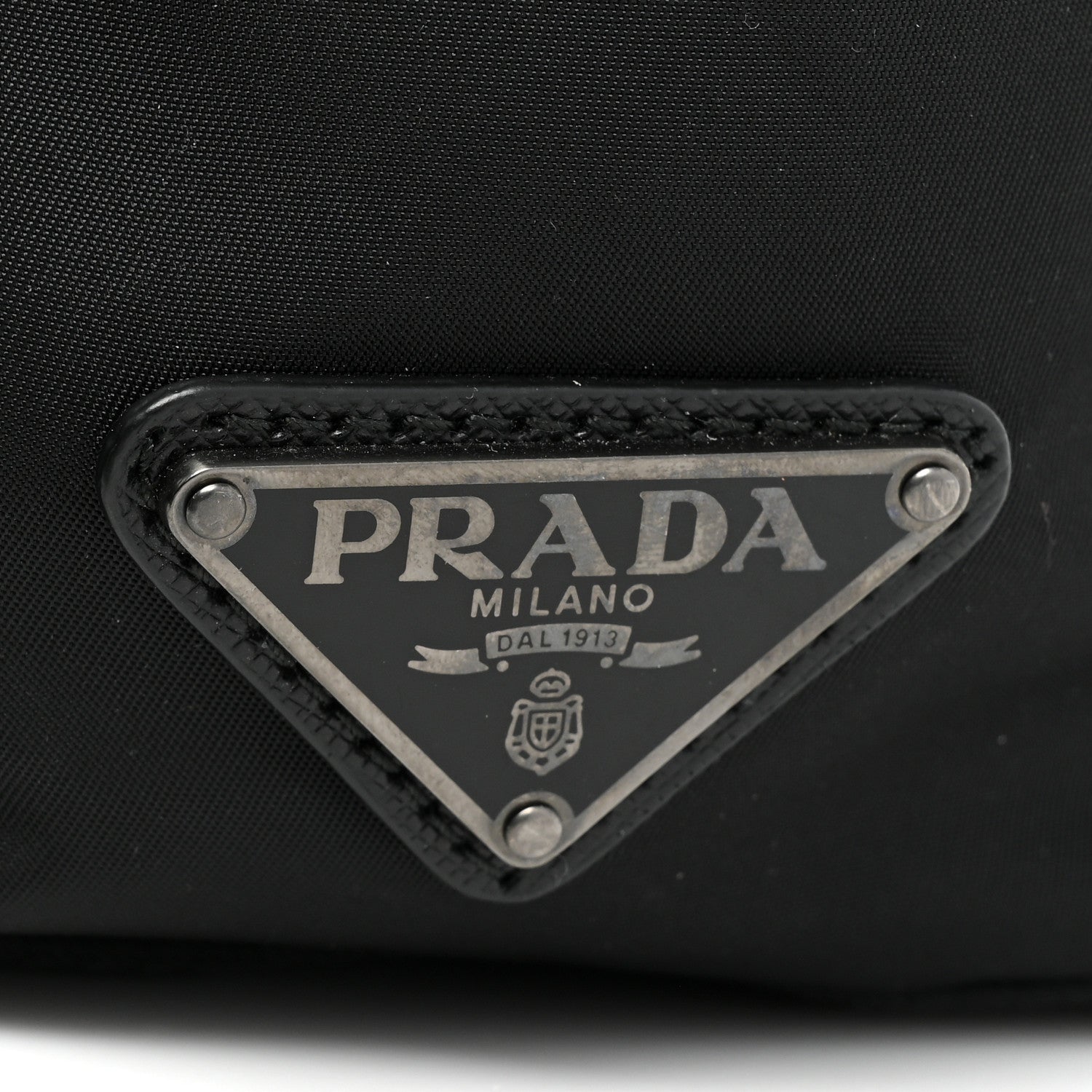 Prada Nylon New Vela Monochrome Studded Backpack Black 13 of 13