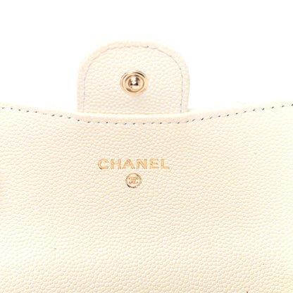 Chanel Caviar Quilted Flap Card Holder White 6 of 8