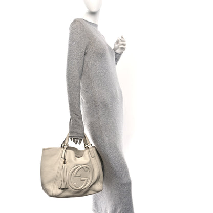 Gucci Pebbled Calfskin Medium Soho Shoulder Bag Off White 2 of 11