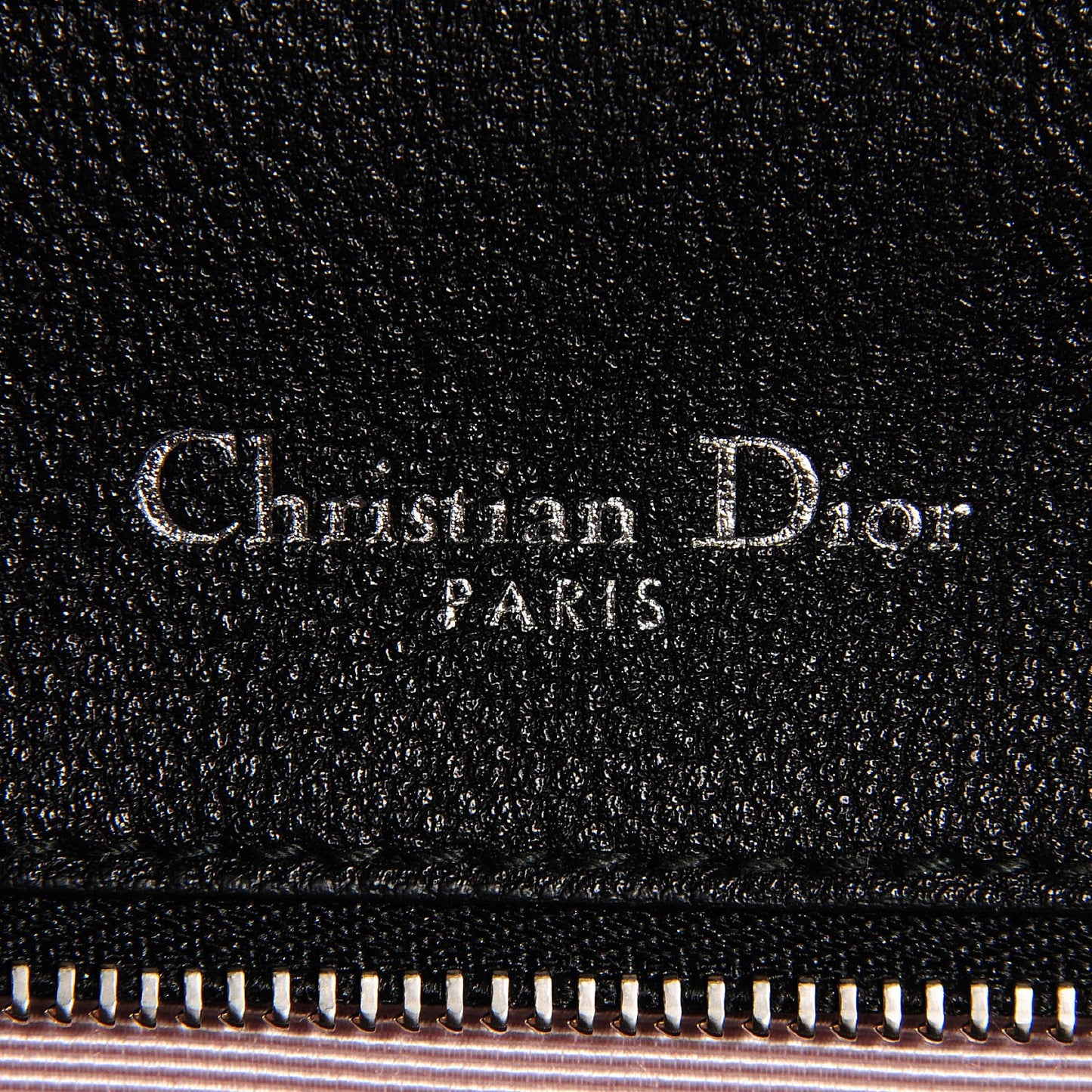 Grained Calfskin Small Diorama Flap Bag Black