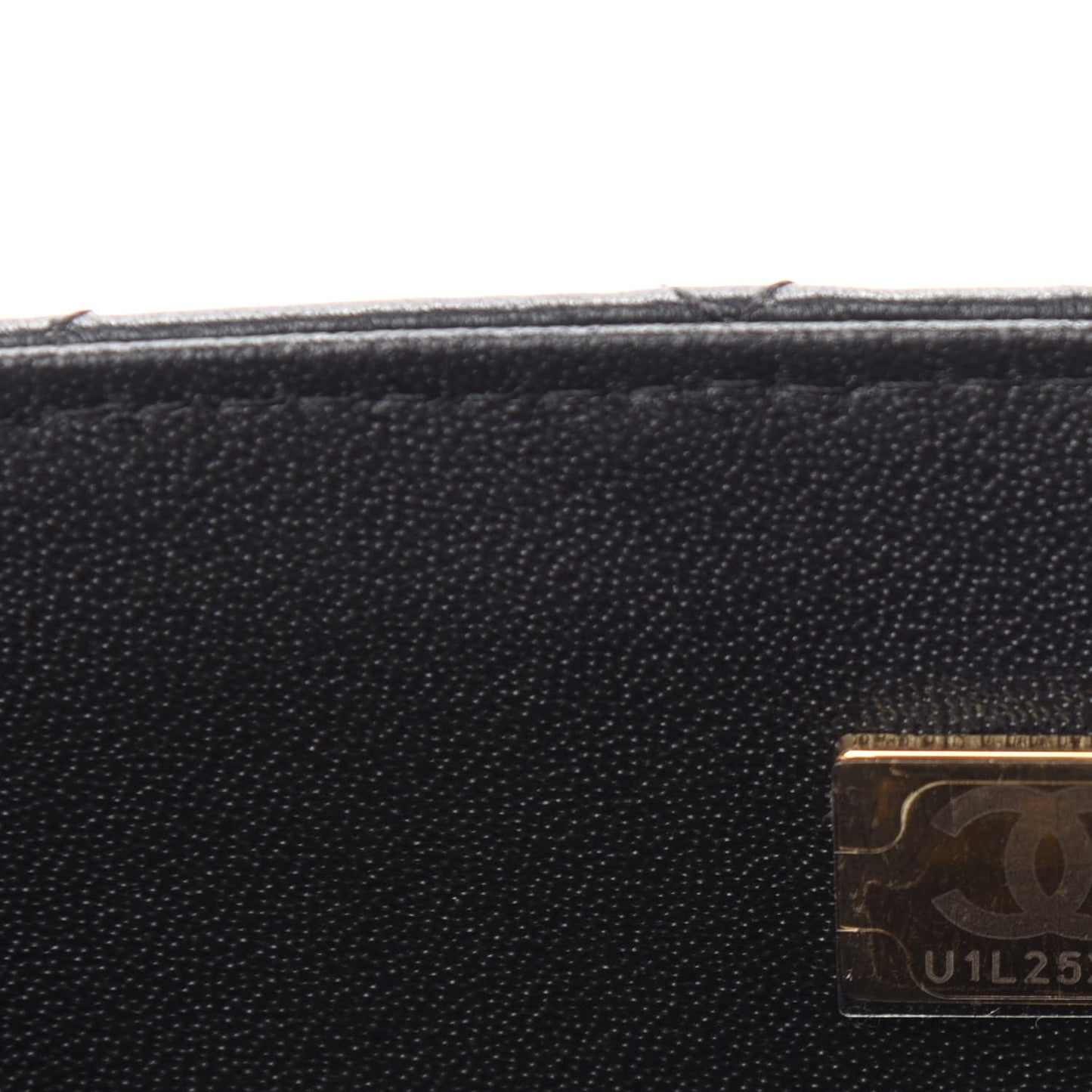 Lambskin Quilted Mini Top Handle Rectangular Flap Black