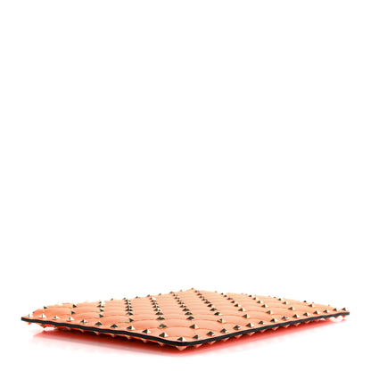 Valentino Garavani Nappa Rockstud Spike Pouch Neon Orange 4 of 7