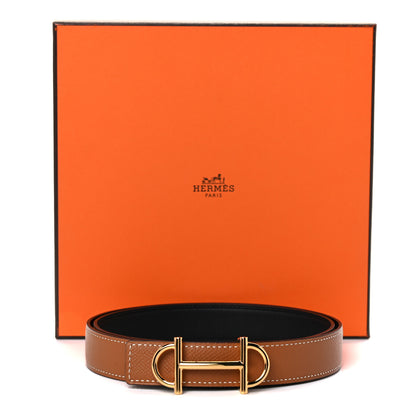 Hermes Swift Epsom 24mm Gamma Belt 80 Black Gold 5 of 5