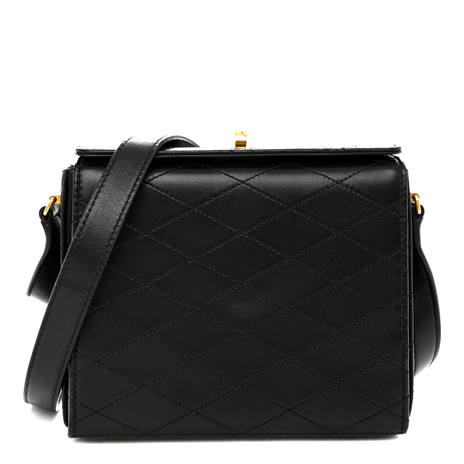 Saint Laurent Lambskin Quilted Mini Square Crossbody Black 1 of 10