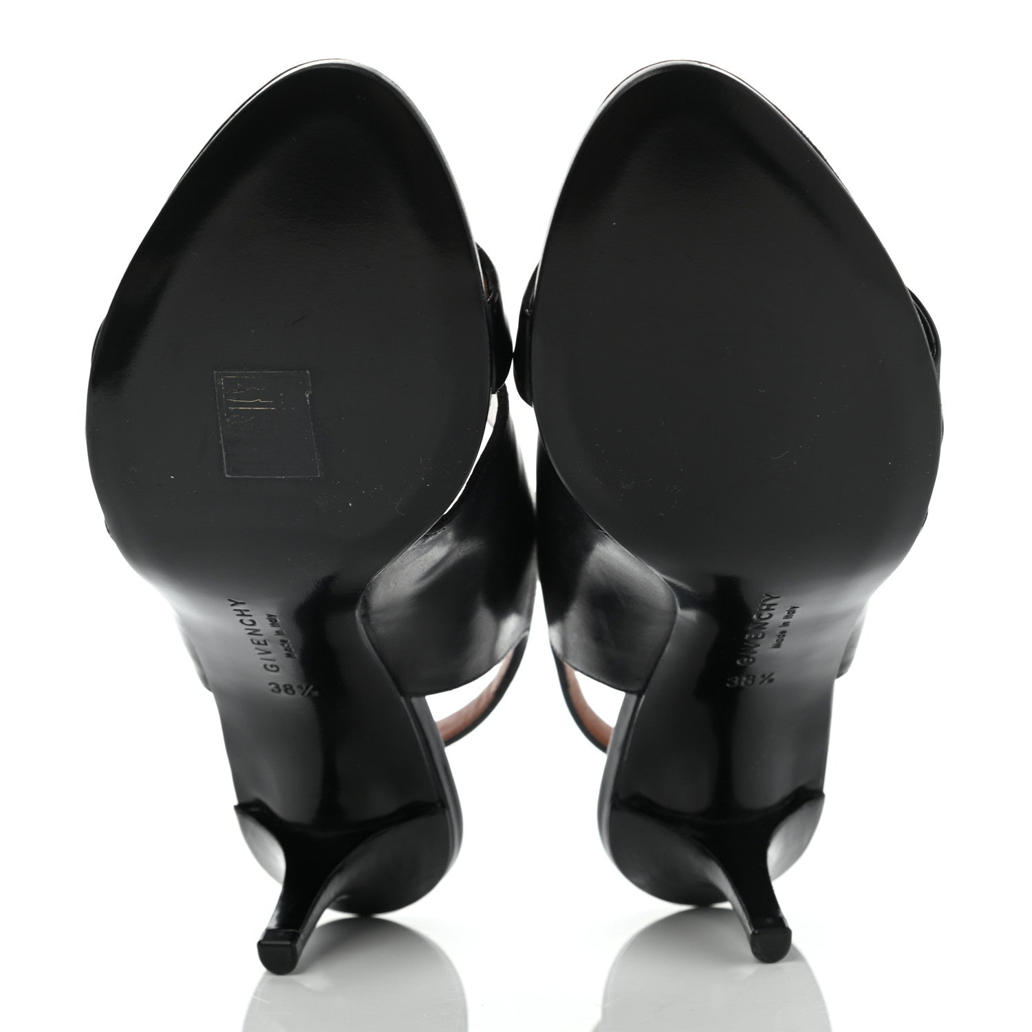 Givenchy Calfskin Slingback Cutout Sandals 38.5 Black 5 of 9