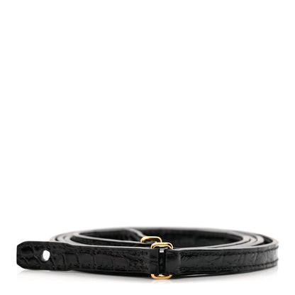 Hermes Shiny Alligator Constance Long Wallet To Go Strap Black 1 of 4