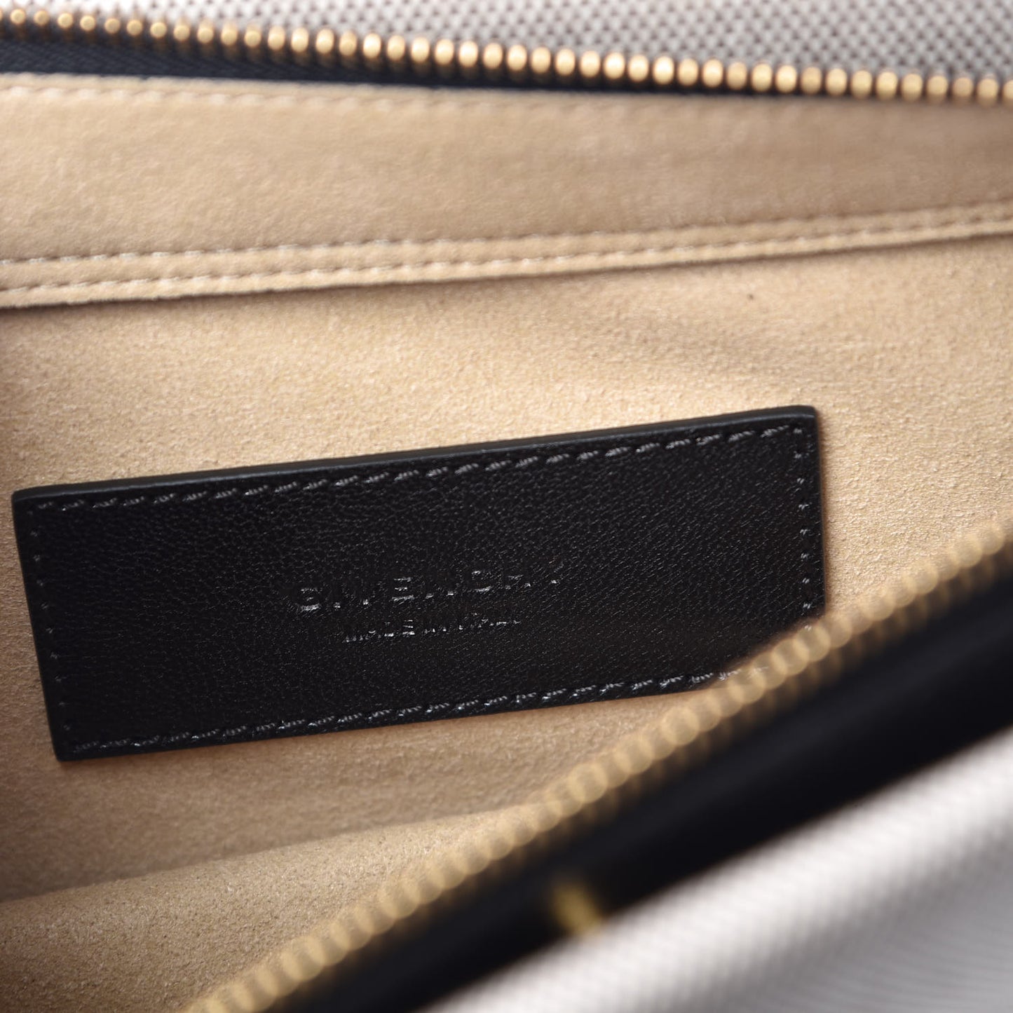 Suede Calfskin Canvas GV Cross Shoulder Bag Black