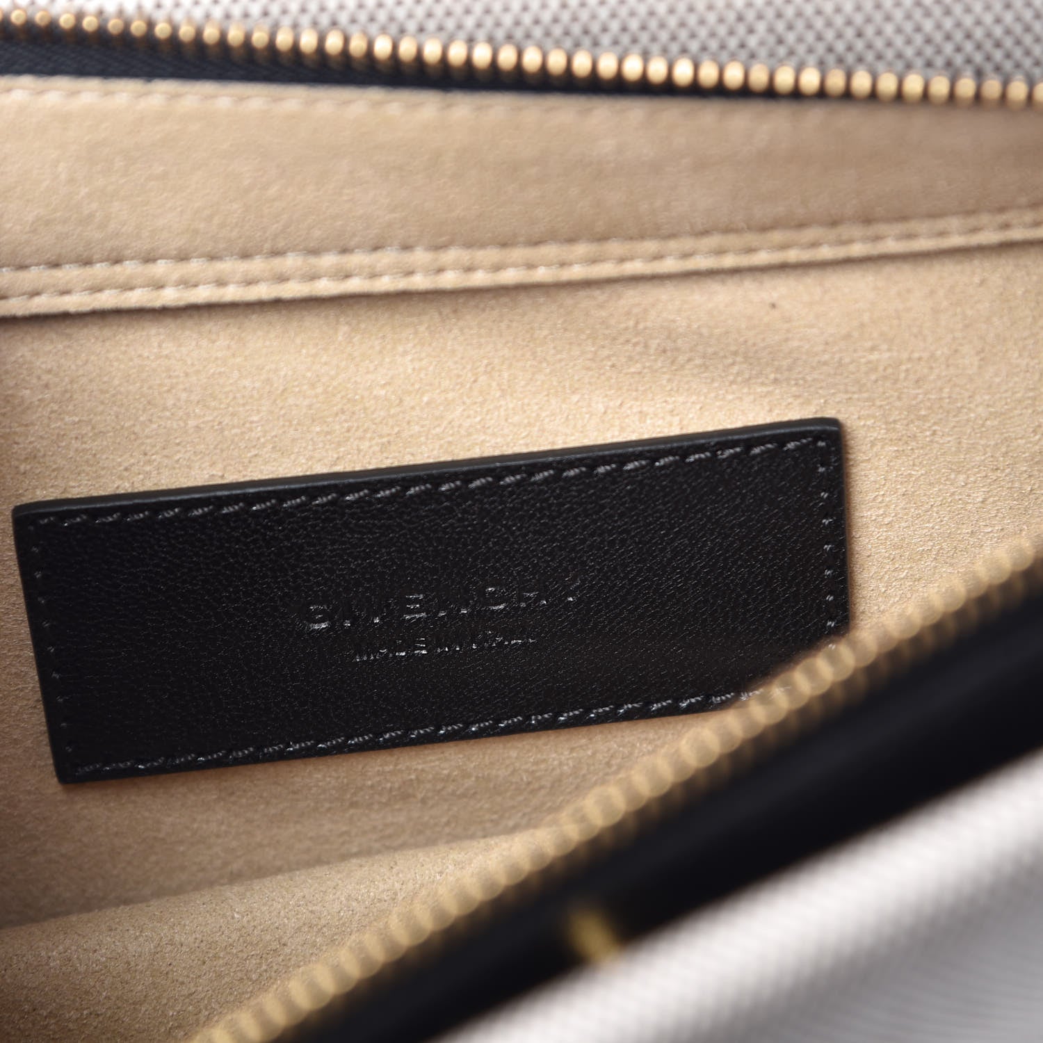 Givenchy Suede Calfskin Canvas GV Cross Shoulder Bag Black 6 of 9