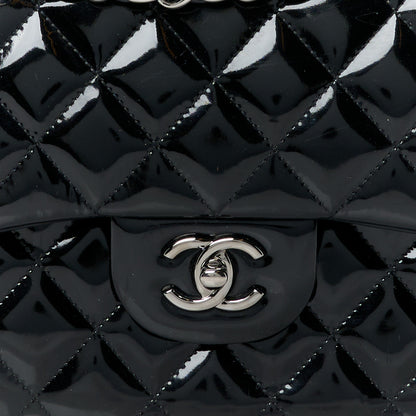 Chanel Patent Quilted Jumbo Double Flap Black 9 of 11