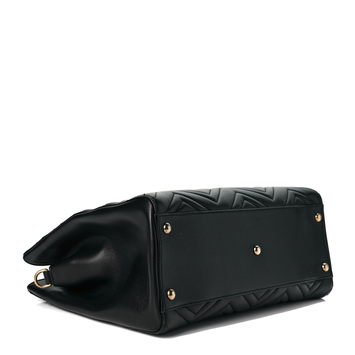 Calfskin Matelasse Medium GG Marmont Tote Black