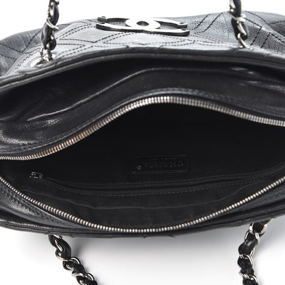 Chanel Calfskin Small Diamond Stitch Tote Black 4 of 9