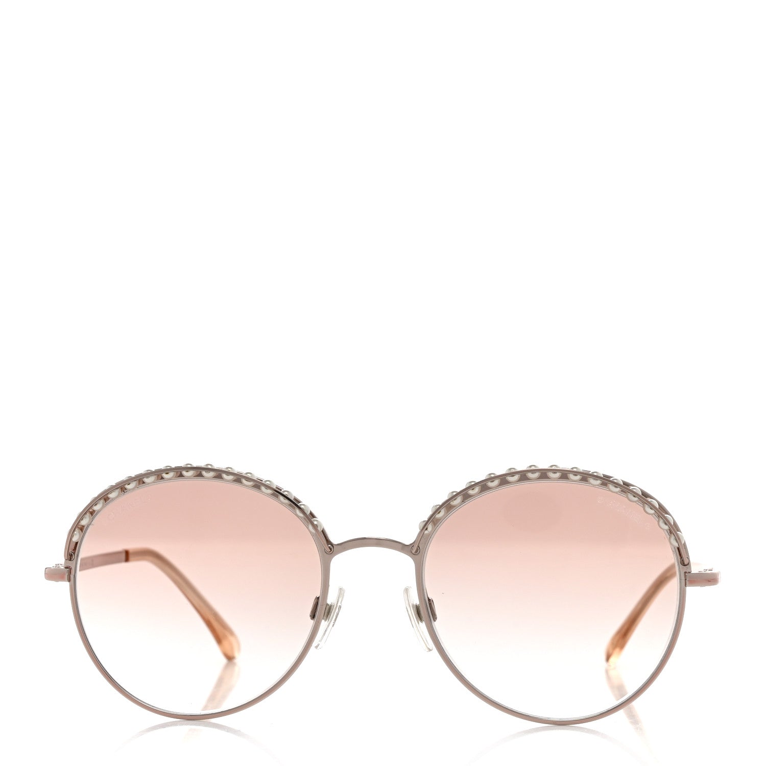 Chanel Round Pearl Sunglasses 4247-H Pink Gold 2 of 8