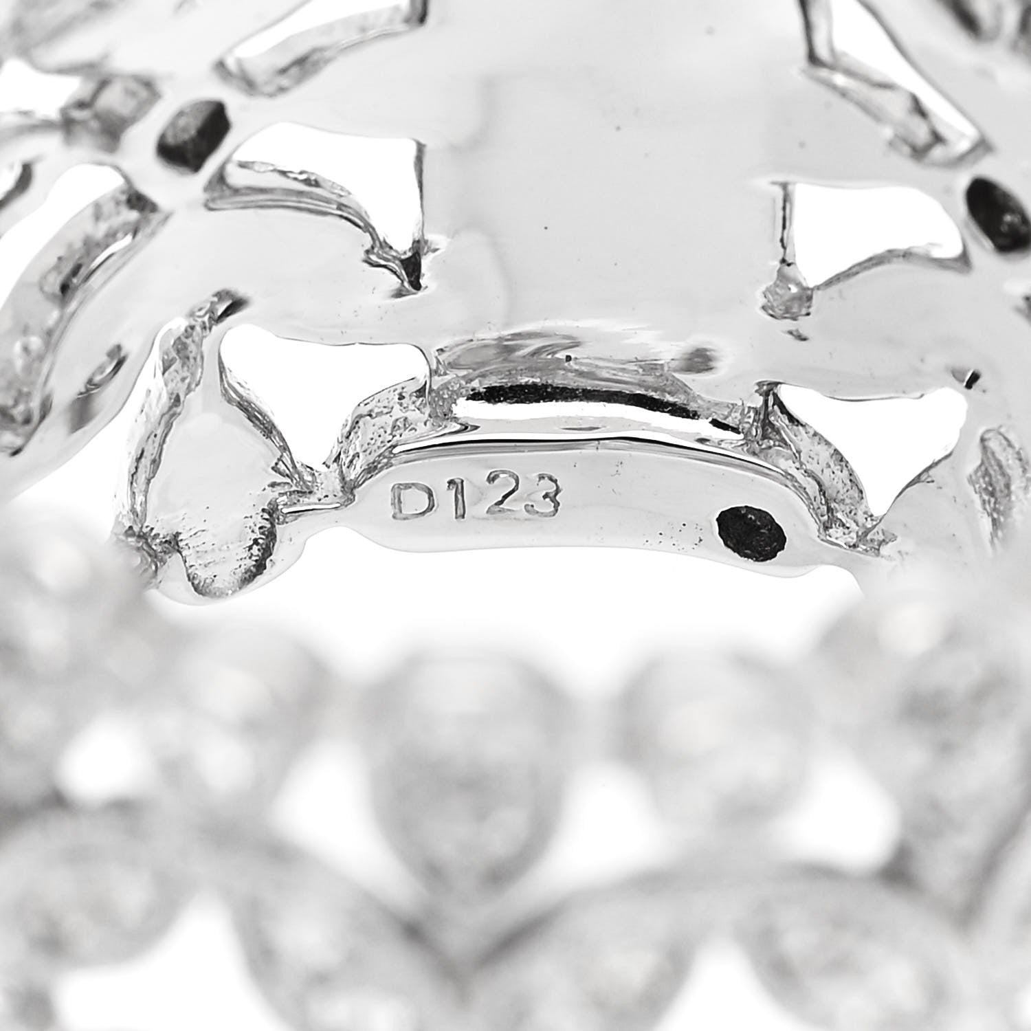 Parker & West by FASHIONPHILE 18K White Gold Diamond 1.23ctw Floral Ring  54 7 10 of 10