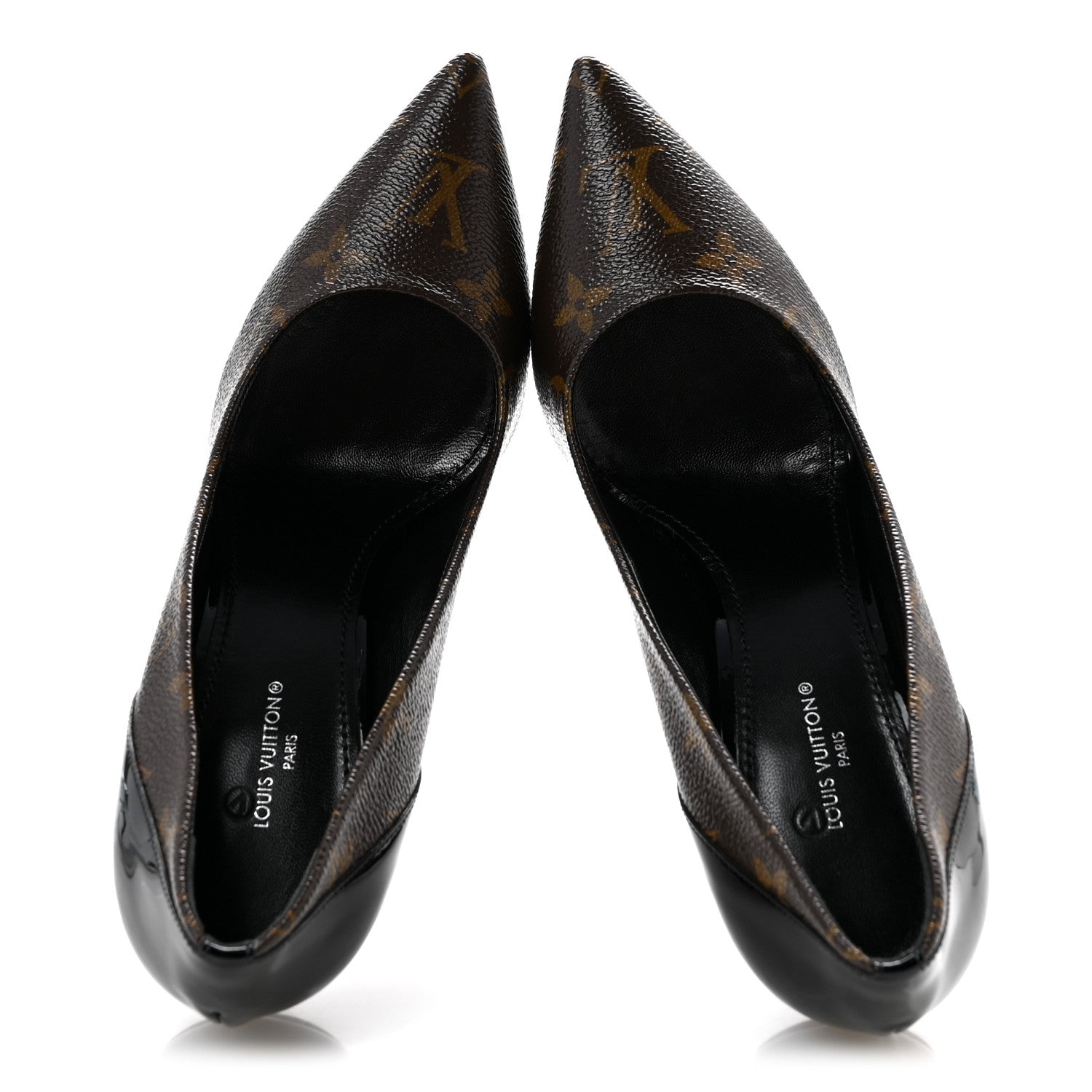 Louis Vuitton Monogram Cherie Pumps 38 Black 2 of 10
