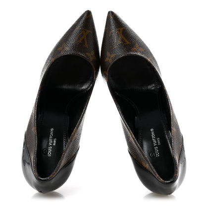 Louis Vuitton Monogram Cherie Pumps 38 Black 2 of 10