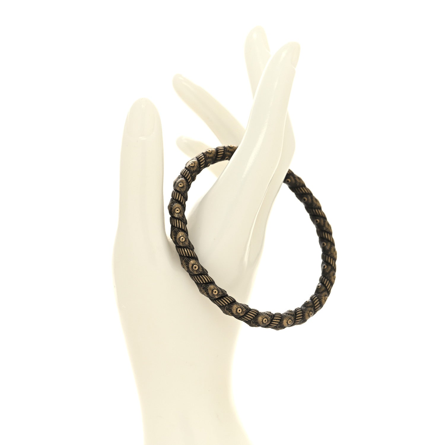 Saint Laurent Twist Bangle Bracelet Brass 2 of 4