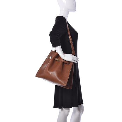 Mulberry Grained Calfskin Small Tyndale Bucket Bag Oak 2 of 9